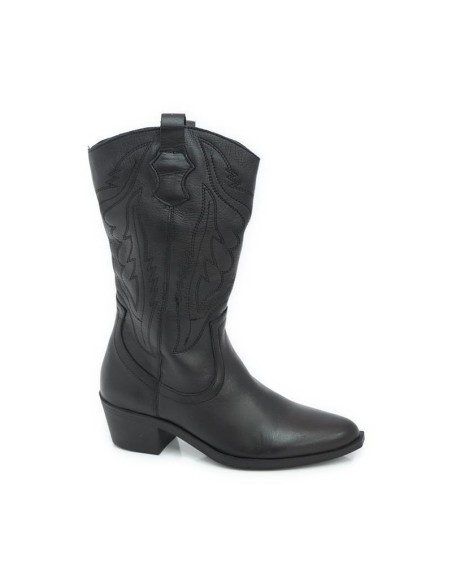 bottes femme de peau le noir W-RENAVA-BLACK