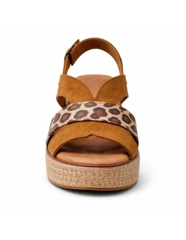 Light Brown leather espadrilles for women