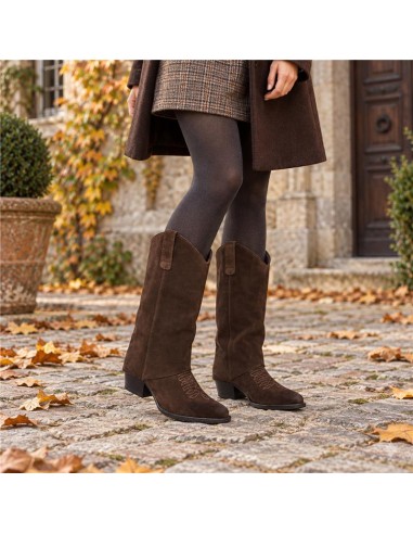 Brown suede Women's high boots