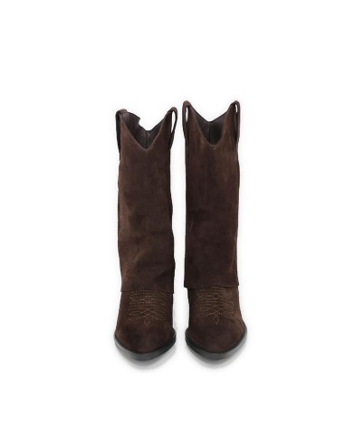 Brown suede Women's high boots