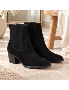 bottines femme suède le noir W-SAMY-BLACK