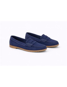 femmes mocassins suède bleu W-SANUCA-NAVY 2