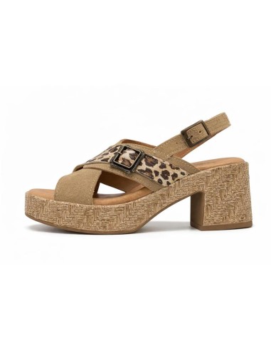 sandales femme de peau beige W-SANURI-TAUPE