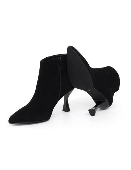Black suede women's boots