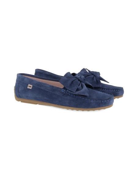 femmes mocassins suède bleu W-SELIA-INDIGO