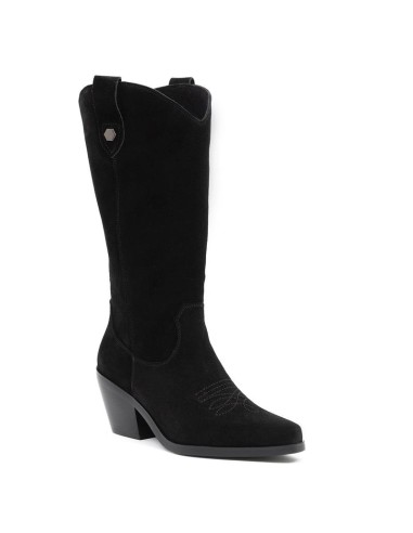 Black suede Women's high boots