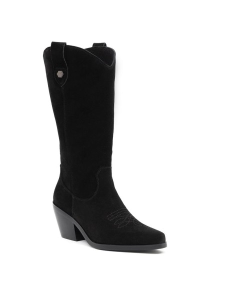 Black suede Women's high boots