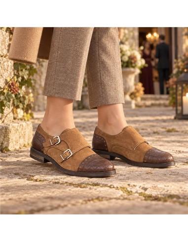 Beige combined with leather Dressing Shoes