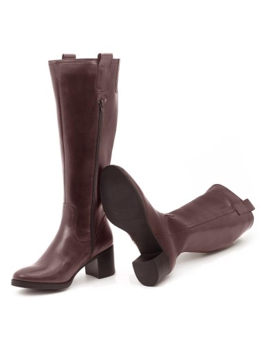 Botas de mujer de ante afelpado color marrón