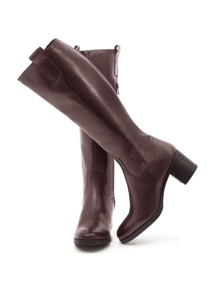 Botas de mujer de ante afelpado color marrón