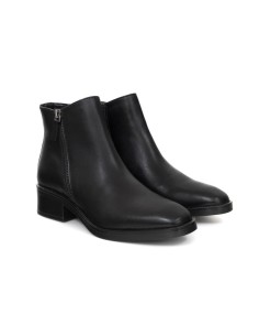 Botines de mujer de piel acabado a mano color negro 2