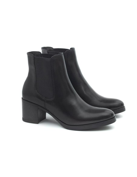 bottines femme de peau le noir W-VENDOR-BLACK