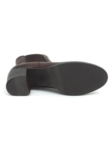 Brown leather women's boots