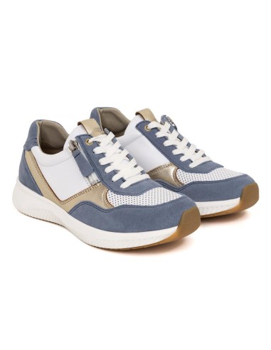 baskets femme suède bleu W-ZANDOR-BLUE
