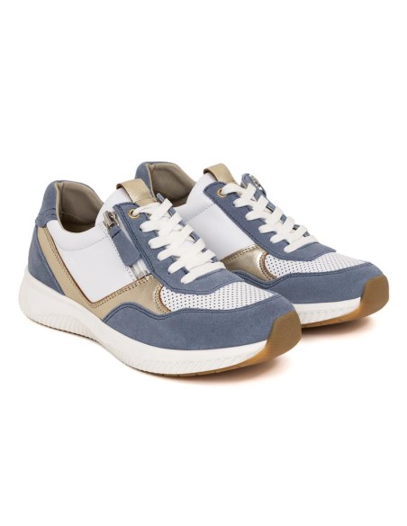 baskets femme suède bleu W-ZANDOR-BLUE