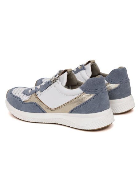 baskets femme suède bleu W-ZANDOR-BLUE