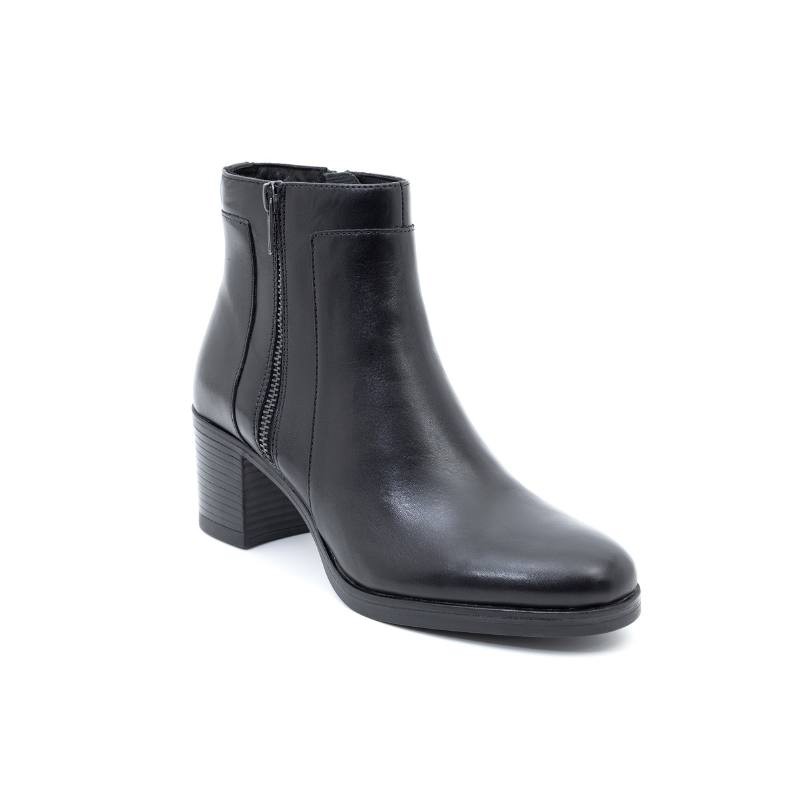 bottines pour femmes en cuir noir W-NUMAR-NEGRO