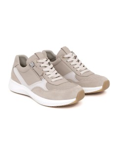Beige suede Women's sneakers