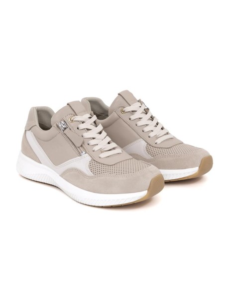 baskets femme suède beige W-ZANDOR-TAUPE