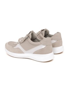 Beige suede Women's sneakers 2