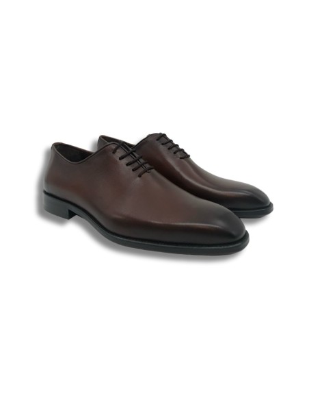 Oxford de piel liso color cuero