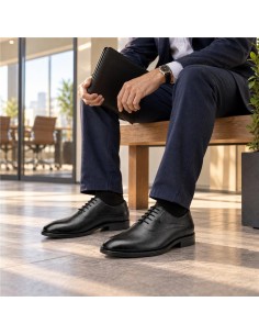 Black leather Oxford