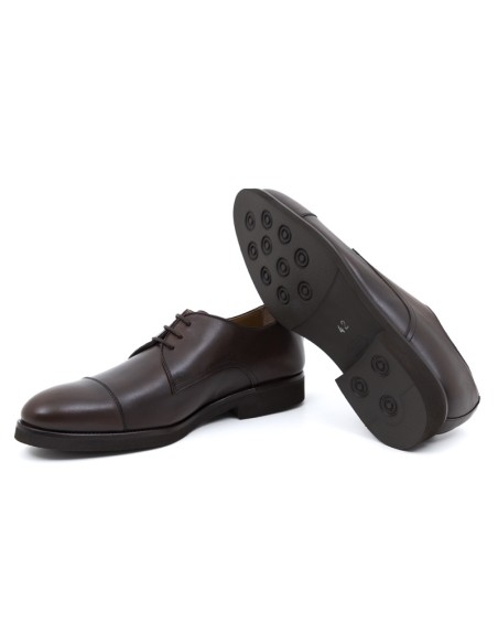 Brown leather derby