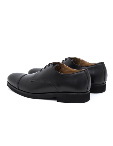 Black leather derby