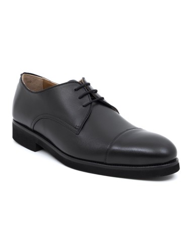 Black leather derby