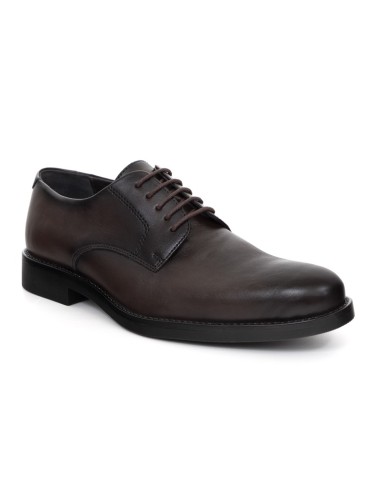 Derby de peau marron ILVANO-BROWN