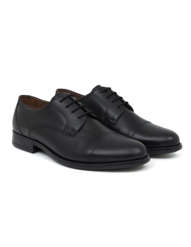 Black leather derby