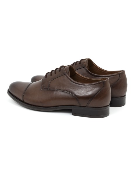 Brown leather derby