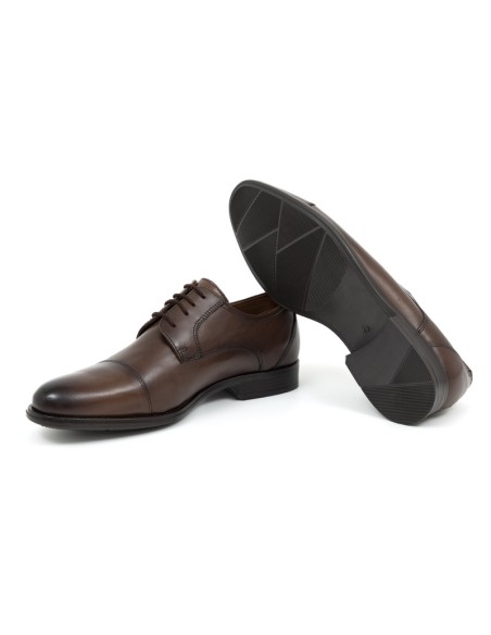 Brown leather derby