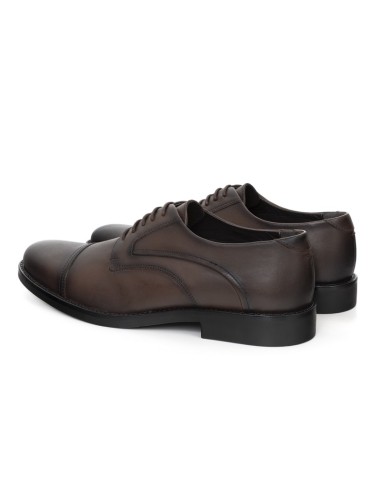 Brown leather derby