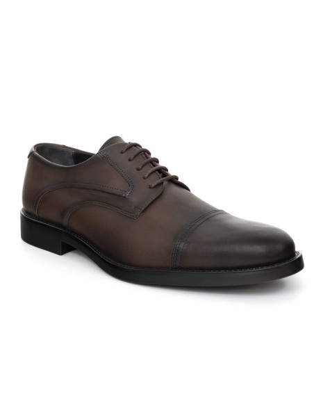 Brown leather derby