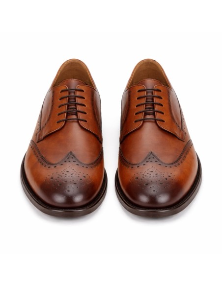 Brown leather derby