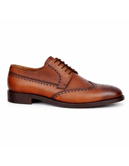 Brown leather derby