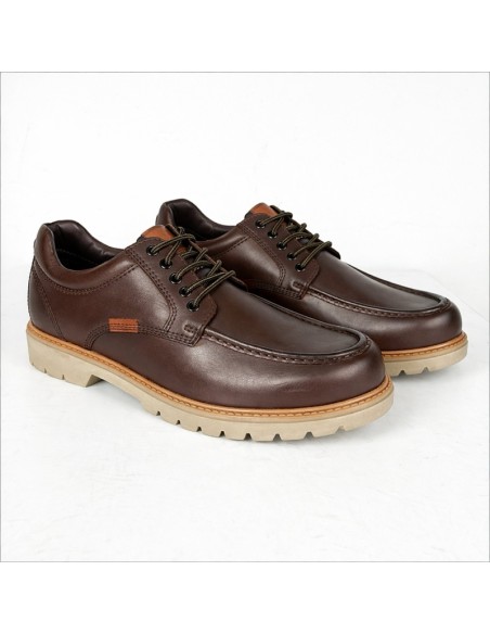 Brown leather derby