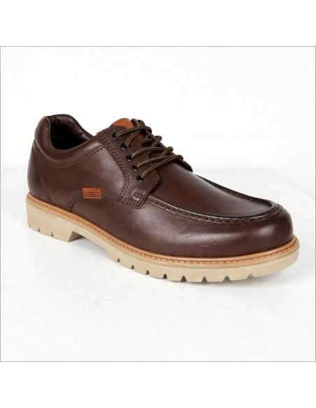 Derby de peau marron PANORI-BROWN