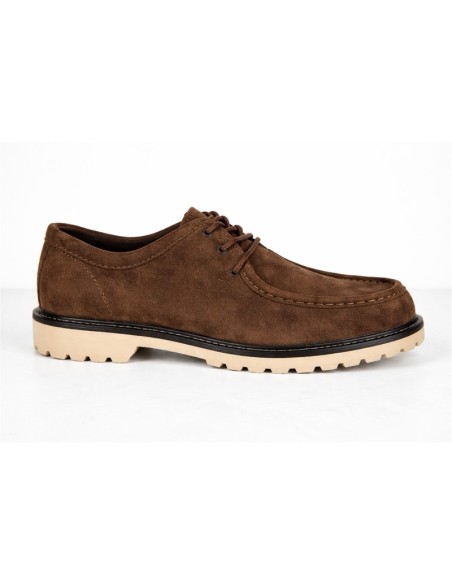 Brown suede derby