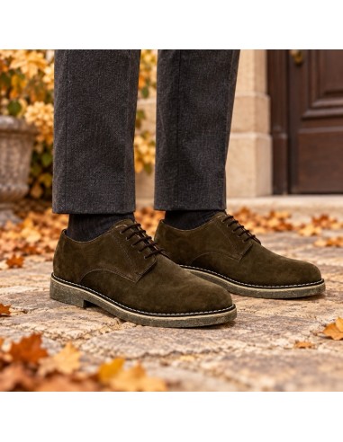 Brown suede derby