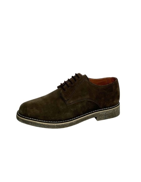Brown suede derby
