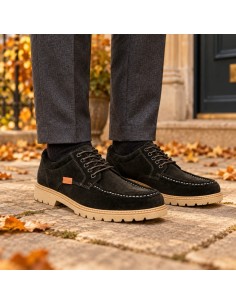 Brown suede derby