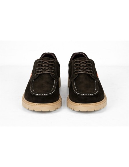 Brown suede derby