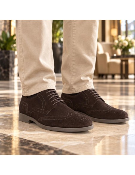 Derby suède marron SERNOL-BROWN