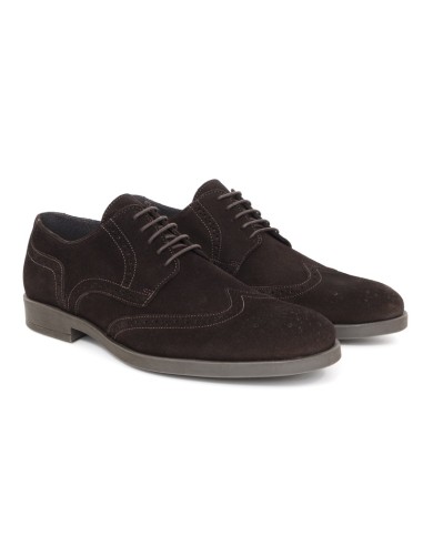 Derby suède marron SERNOL-BROWN