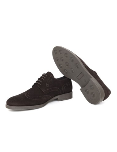Derby suède marron SERNOL-BROWN