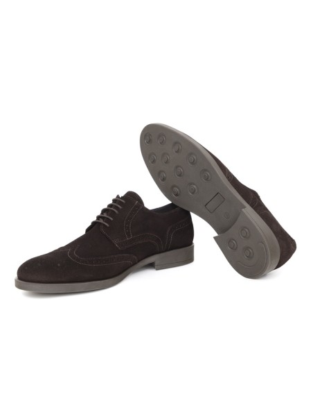 Brown suede derby