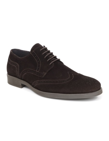 Derby suède marron SERNOL-BROWN