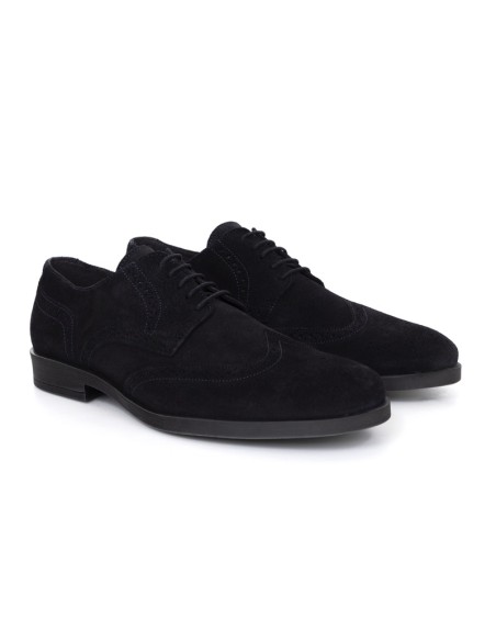 Derby suède bleu SERNOL-NAVY